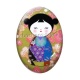 Cabochon Verre Ovale - kokeshi