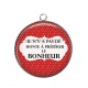 Pendentif Cabochon Argent - il n'y a pas de honte à préférer le bonheur
