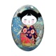 Cabochon Verre Ovale - kokeshi