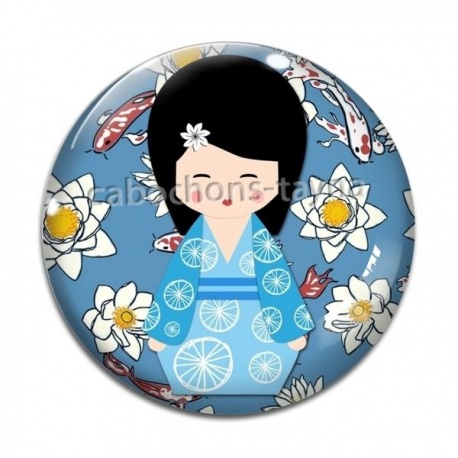 Cabochon Verre - kokeshi