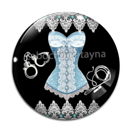 Cabochon Verre - corsé