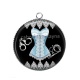 Pendentif Cabochon Argent - corsé