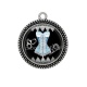 Pendentif Cabochon Argent - corsé