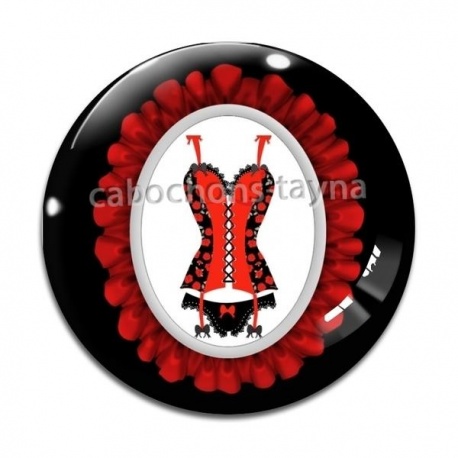 Cabochon Verre - corsé