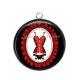 Pendentif Cabochon Argent - corsé