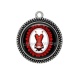 Pendentif Cabochon Argent - corsé