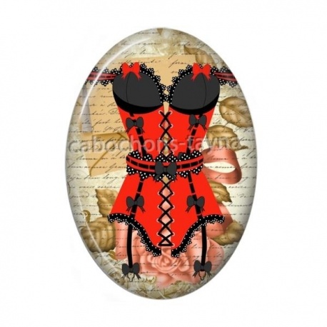 Cabochon Résine Ovale - corsé