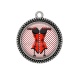 Pendentif Cabochon Argent - corsé