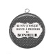 Pendentif Cabochon Argent - il n'y a pas de honte à préférer le bonheur
