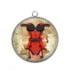Pendentif Cabochon Argent - corsé