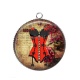 Pendentif Cabochon Argent - corsé