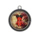 Pendentif Cabochon Argent - corsé