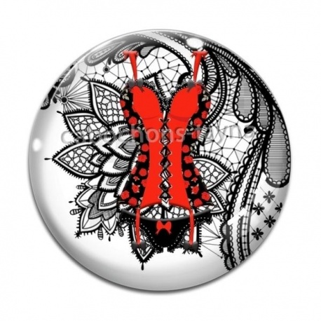 Cabochon Verre - corsé