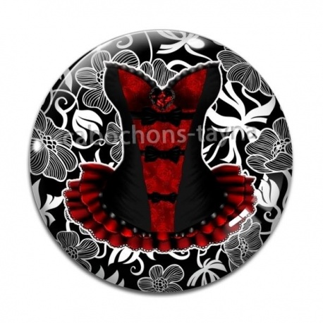 Cabochon Verre - corsé