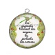 Pendentif Cabochon Argent - les gagnants trouvent des moyens, les perdants des excuses