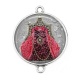 Connecteur Cabochon Argent - sac