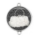 Connecteur Cabochon Argent - sac