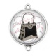 Connecteur Cabochon Argent - sac