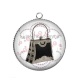 Pendentif Cabochon Argent - sac
