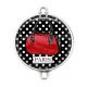Connecteur Cabochon Argent - sac