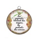 Pendentif Cabochon Argent - les gagnants trouvent des moyens, les perdants des excuses