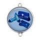 Connecteur Cabochon Argent - sac