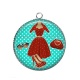 Pendentif Cabochon Argent - robe