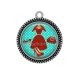 Pendentif Cabochon Argent - robe