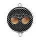 Connecteur Cabochon Argent - lunette