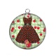 Pendentif Cabochon Argent - robe