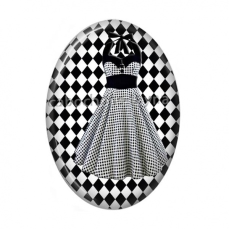 Cabochon Résine Ovale - robe