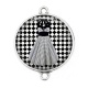 Connecteur Cabochon Argent - robe