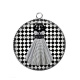 Pendentif Cabochon Argent - robe