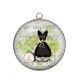 Pendentif Cabochon Argent - robe