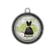 Pendentif Cabochon Argent - robe