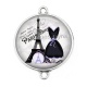 Connecteur Cabochon Argent - robe