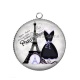 Pendentif Cabochon Argent - robe
