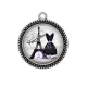 Pendentif Cabochon Argent - robe