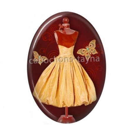 Cabochon Résine Ovale - robe