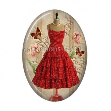 Cabochon Résine Ovale - robe
