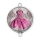Connecteur Cabochon Argent - robe