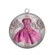 Pendentif Cabochon Argent - robe