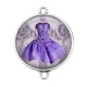 Connecteur Cabochon Argent - robe