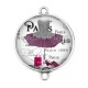 Connecteur Cabochon Argent - robe