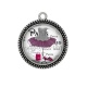 Pendentif Cabochon Argent - robe