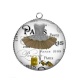 Pendentif Cabochon Argent - robe