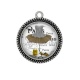 Pendentif Cabochon Argent - robe