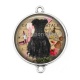 Connecteur Cabochon Argent - robe