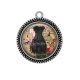 Pendentif Cabochon Argent - robe