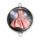 Connecteur Cabochon Argent - robe